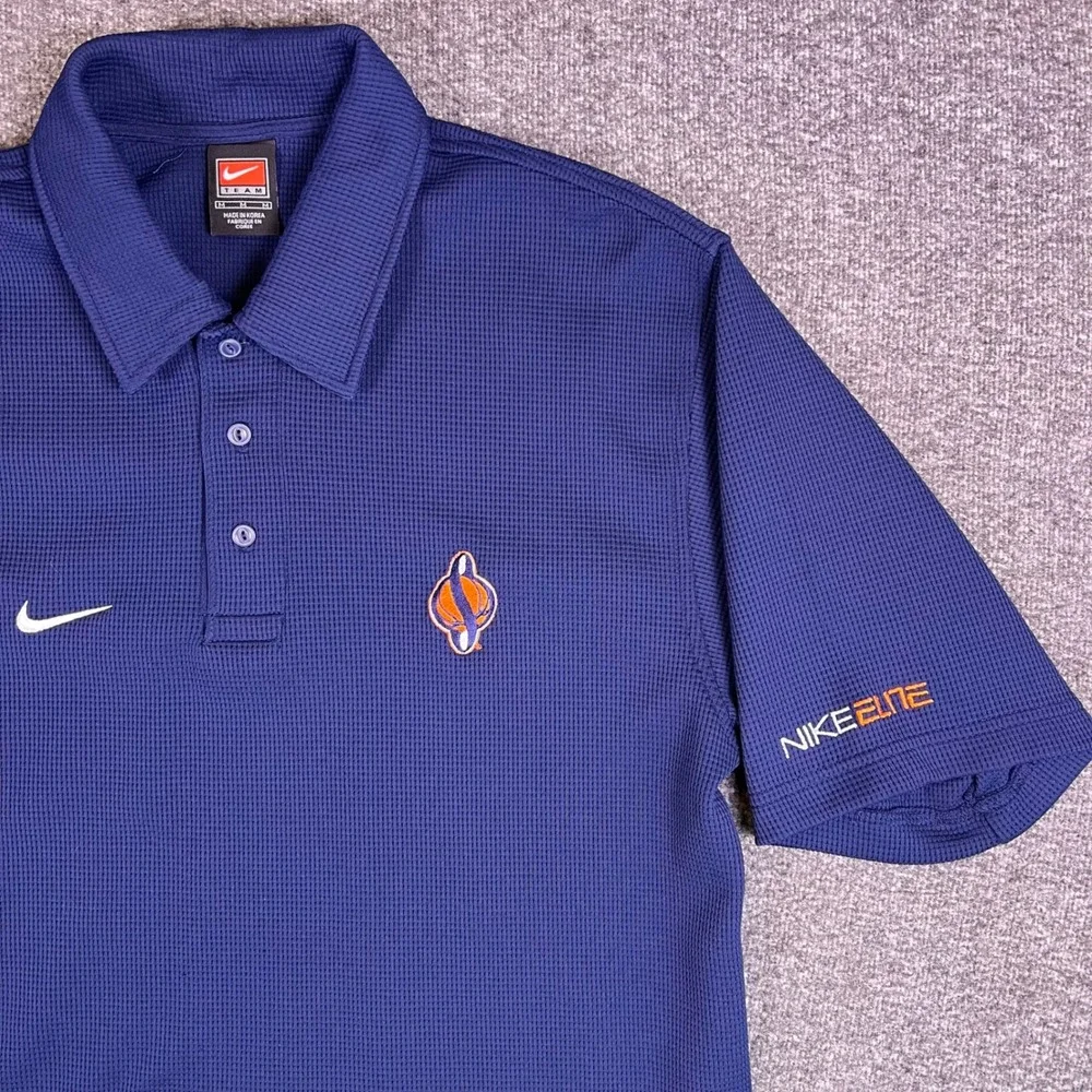 VTG Y2K Nike Elite Syracuse Shirt Mens M Blue Basketball Short Sleeve Swoosh EUC